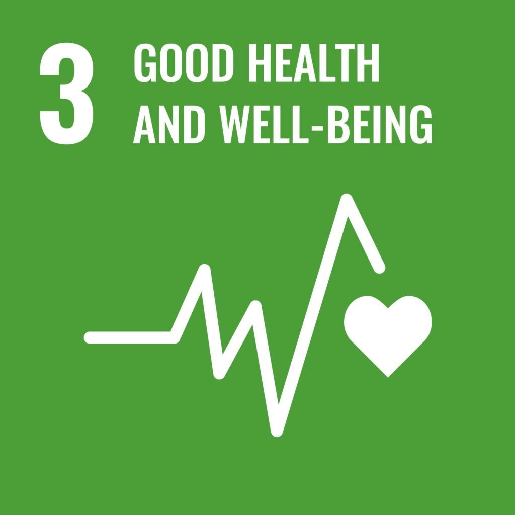 Visual icon for SDG 3, Good health and well-being