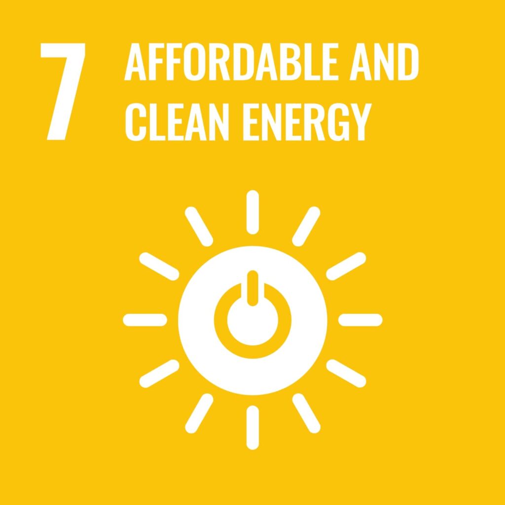Visual icon for SDG 7, Affordable and clean energy