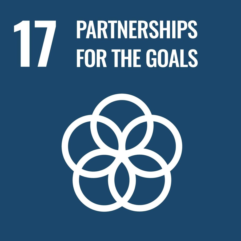 Visual icon for SDG 17, Partnerships for the goals